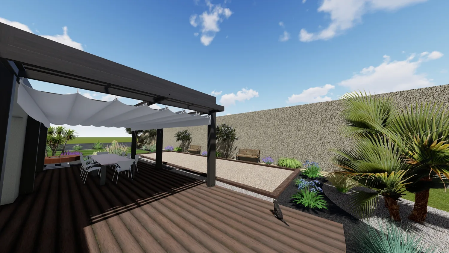 amenagement de terrasse betton