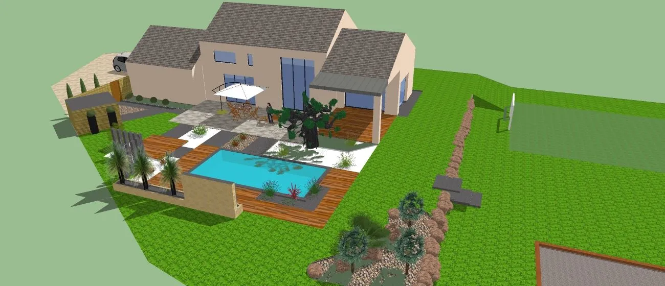 amenagement de terrasse betton
