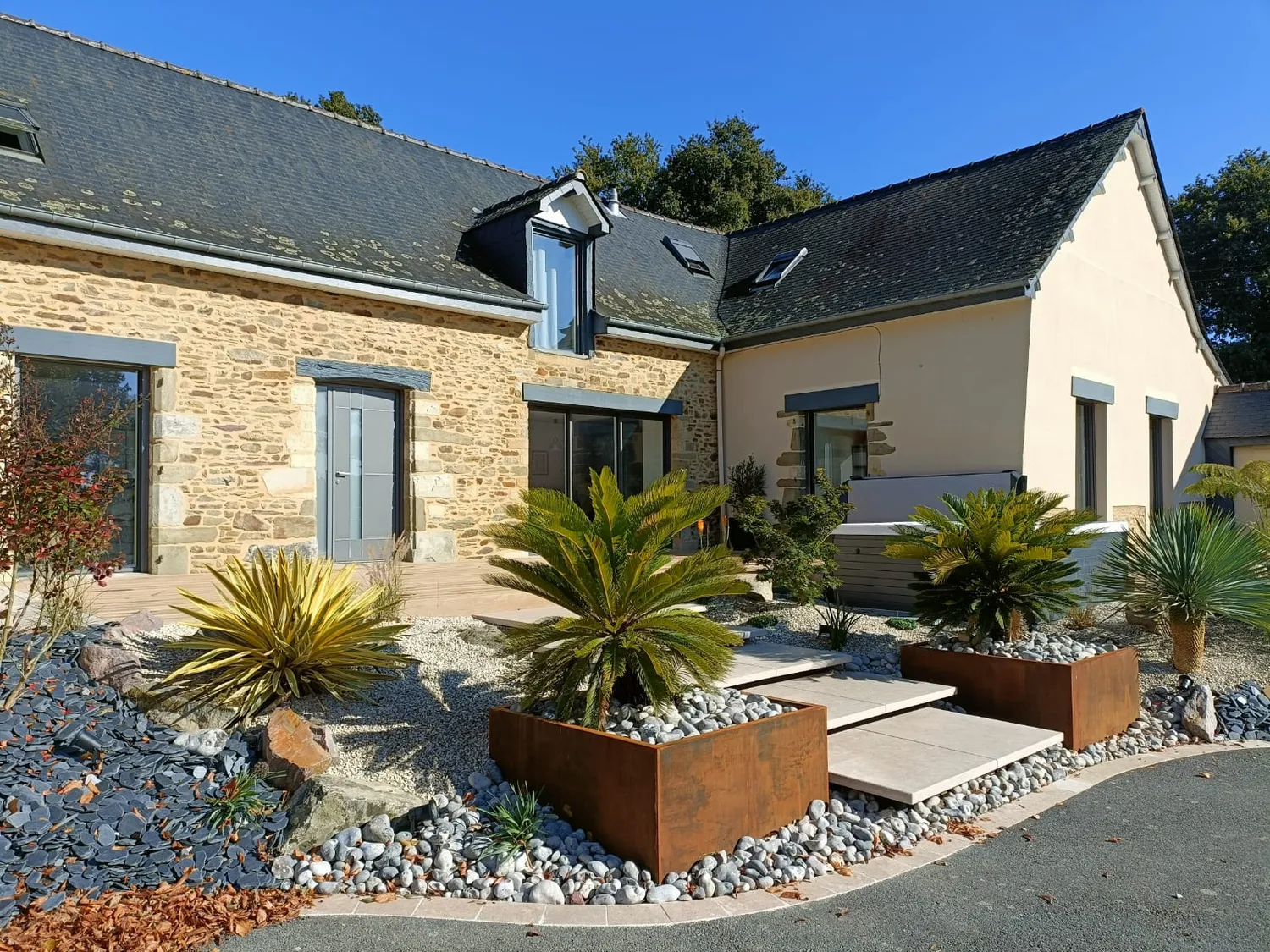 amenagement de terrasse betton