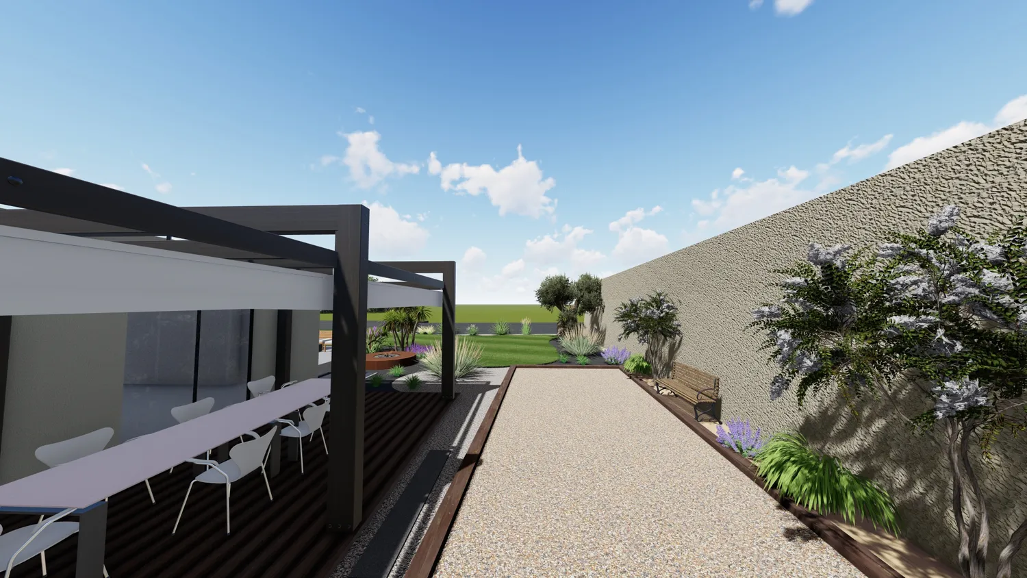 amenagement de terrasse betton